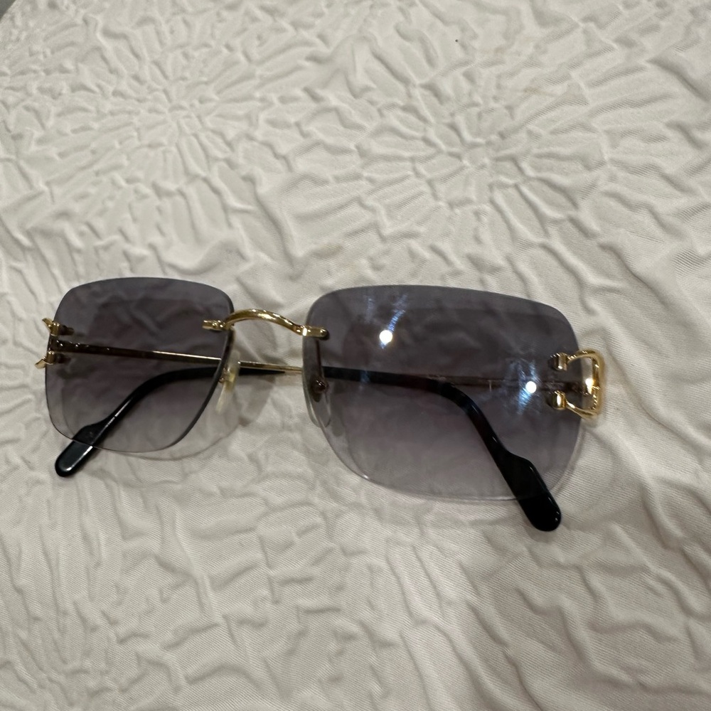 Cartier Gold and Gray Sunglasses - Picture 6 of 9